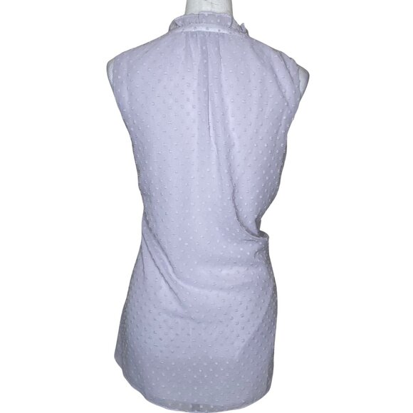Gibson Look 2 piece Lavender White Respect the Ruffle Sleeveless Blouse XL - Picture 6 of 13